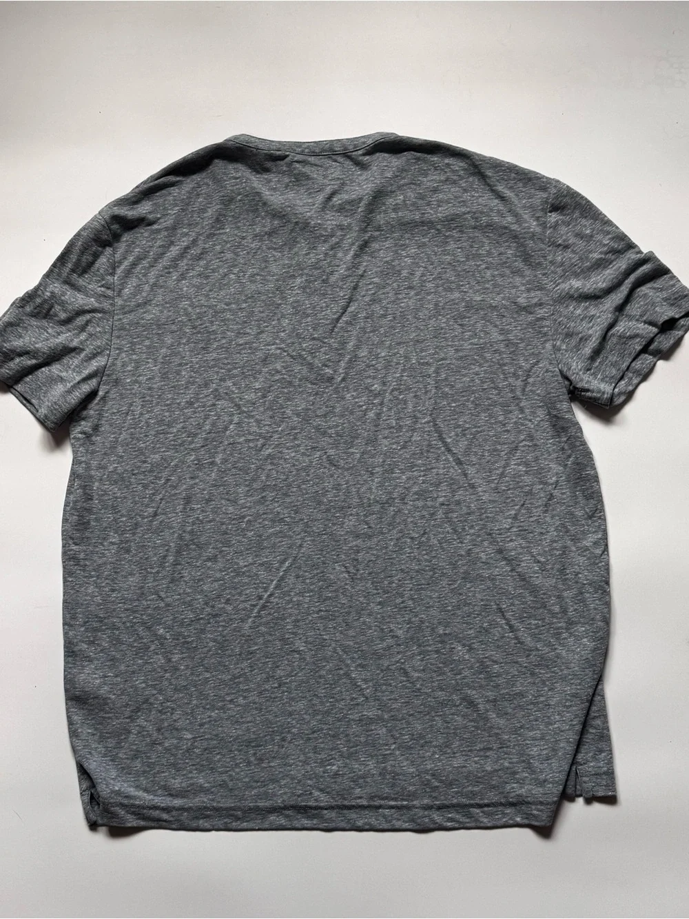 Banana Republic Linen Blend Light Blue Short-Sleeve Henley